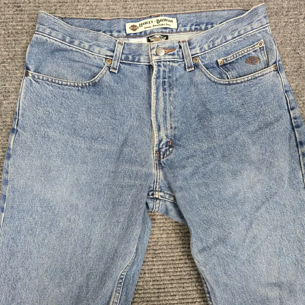 Harley Davidson Jeans Mens 33x30 Light Wash Bootcut Genuine MotorClothes Denim